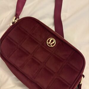 New Lululemon Athletica Deep Red Crossbody Bag